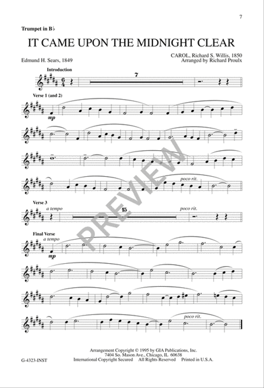 It Came upon the Midnight Clear 3-Part scores gallery preview page 7