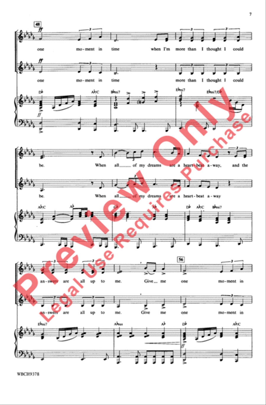 One Moment in Time Women's Choir scores gallery preview page 7