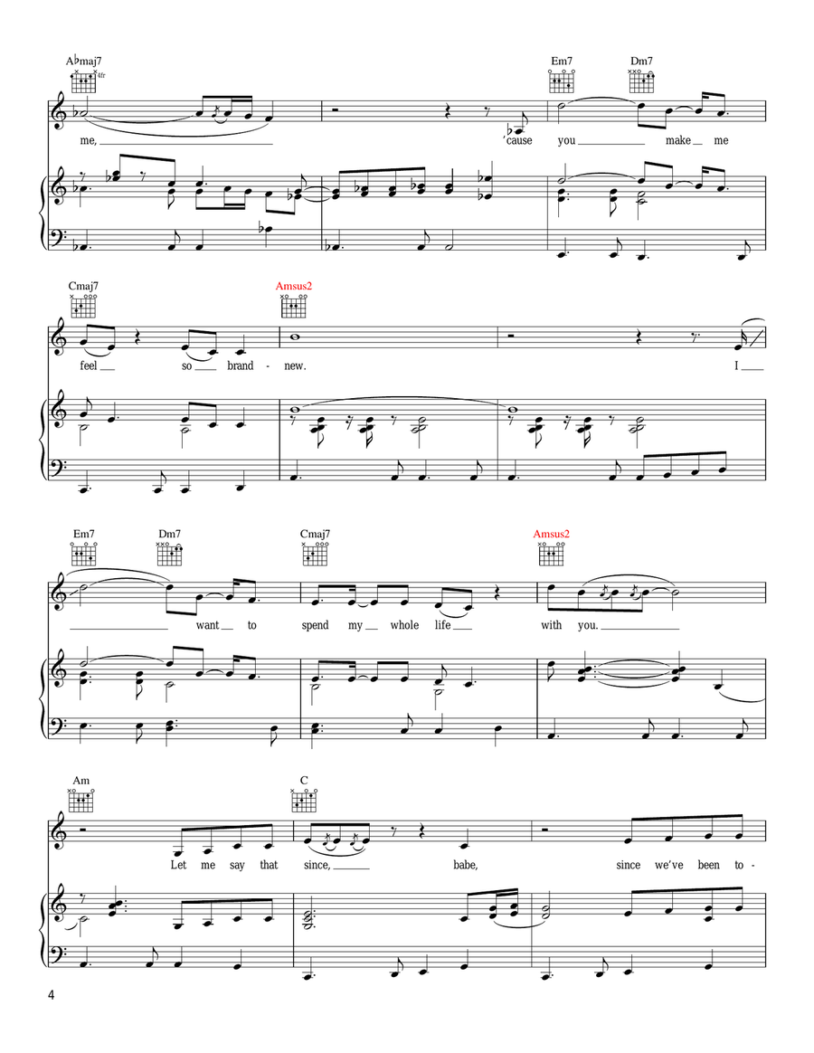 Let's Stay Together Piano, Vocal, Guitar scores gallery preview page 4