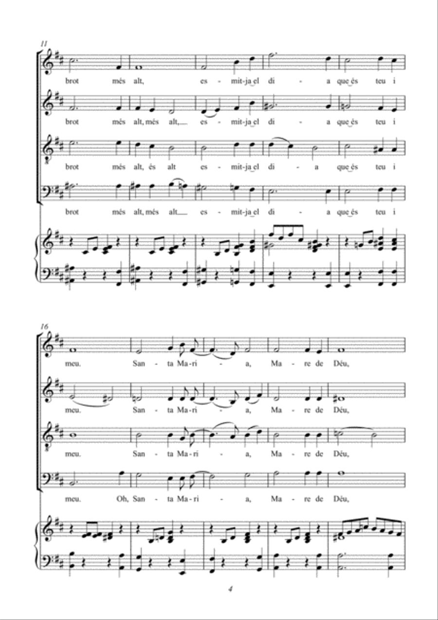 Avemaria de Robines 4-Part scores gallery preview page 4