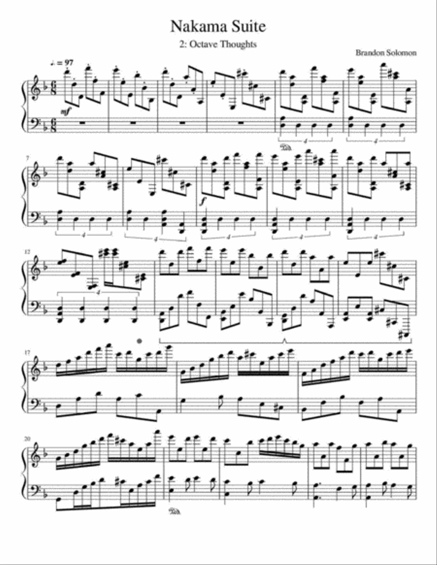 Nakama Series: Octave Thoughts Piano Solo scores gallery preview page 2