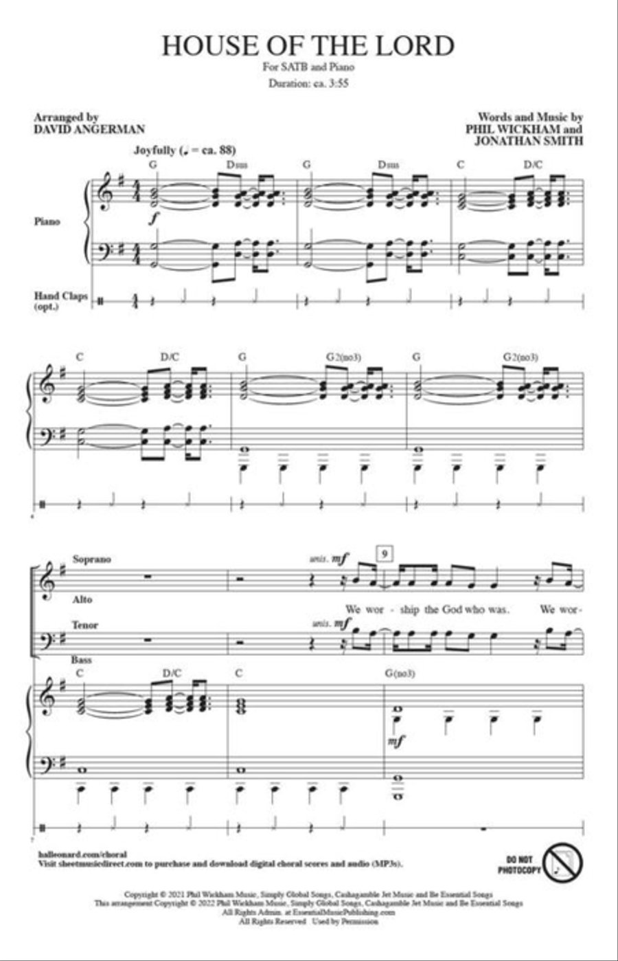 House of the Lord 4-Part scores gallery preview page 3
