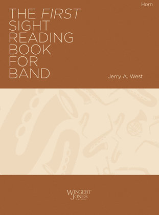 Book cover for The First Sight Reading Book for Band - F Horn