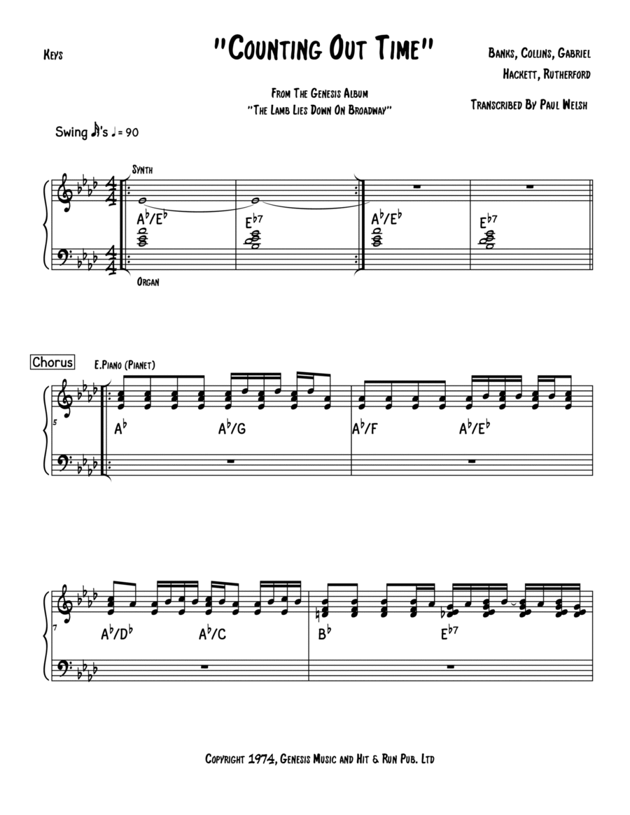 Counting Out Time Piano Solo scores gallery preview page 1