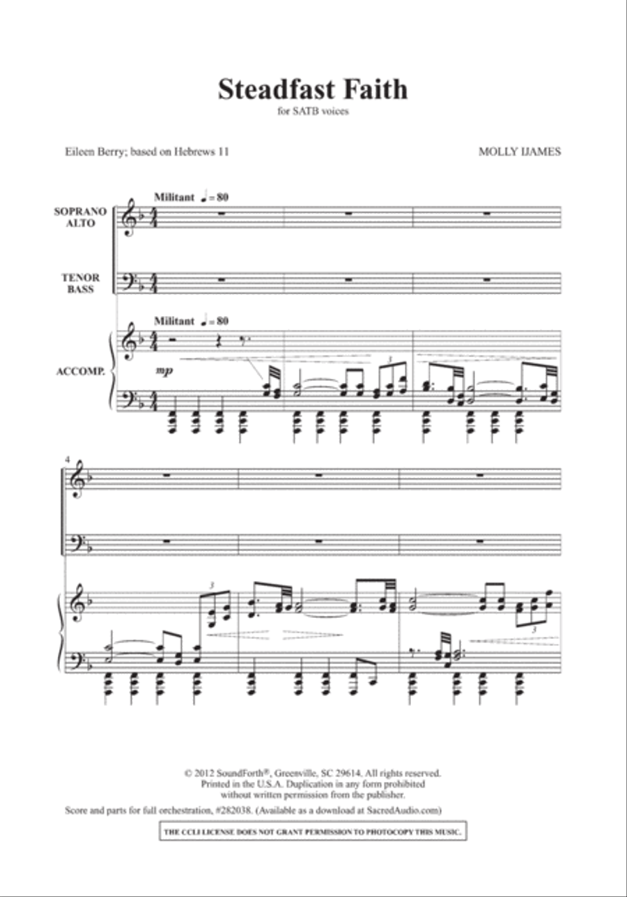Steadfast Faith 4-Part scores gallery preview page 2