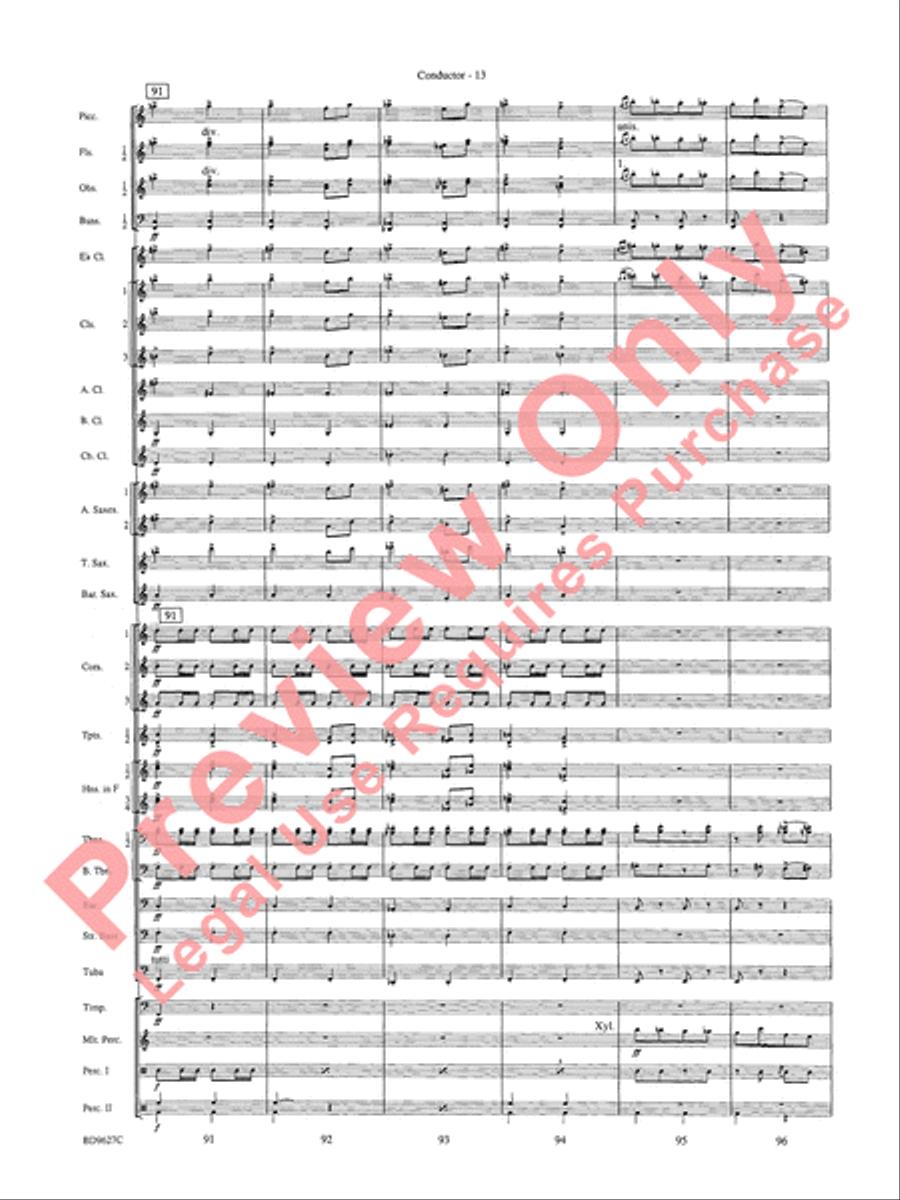 Variations on a Theme of Robert Schumann Concert Band scores gallery preview page 16