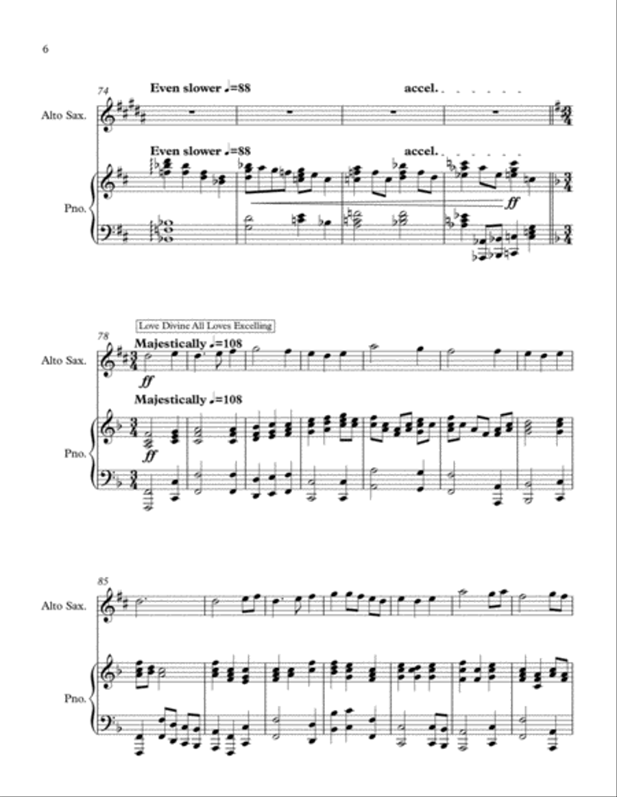 A Medley of Favourite Hymns (alto sax and piano) A Medley of Favourite Hymns (alto sax and piano) Alto Saxophone scores gallery preview page 6