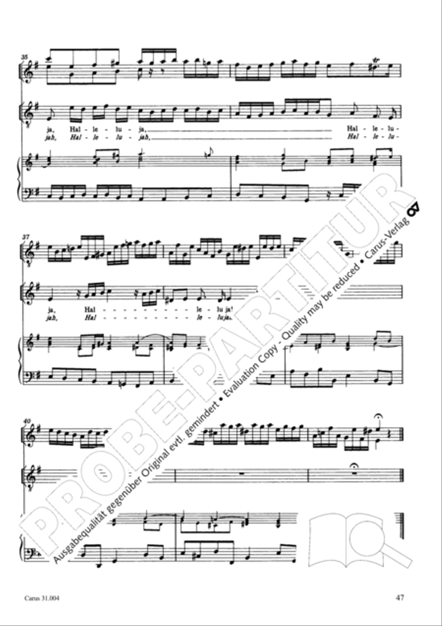 Christ lay in death's cold prison (Christ lag in Todesbanden) 4-Part scores gallery preview page 48