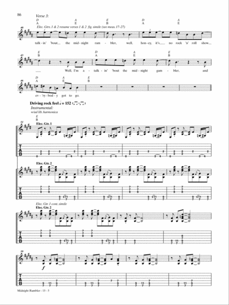Midnight Rambler Guitar Tablature scores gallery preview page 5
