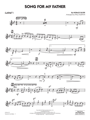 Book cover for Song For My Father (arr. Paul Murtha) - Clarinet 1