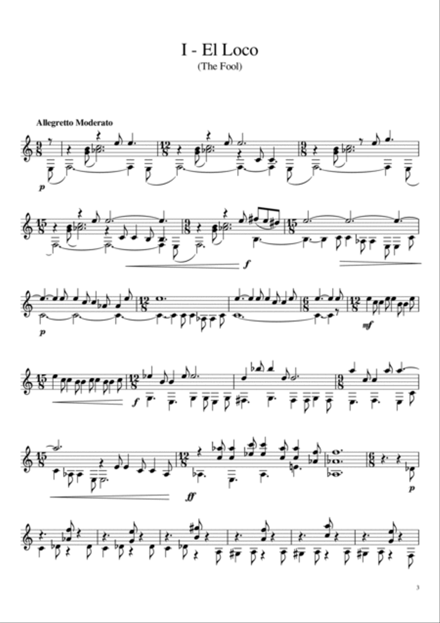 4 Bagatelas Guitar Solo scores gallery preview page 3