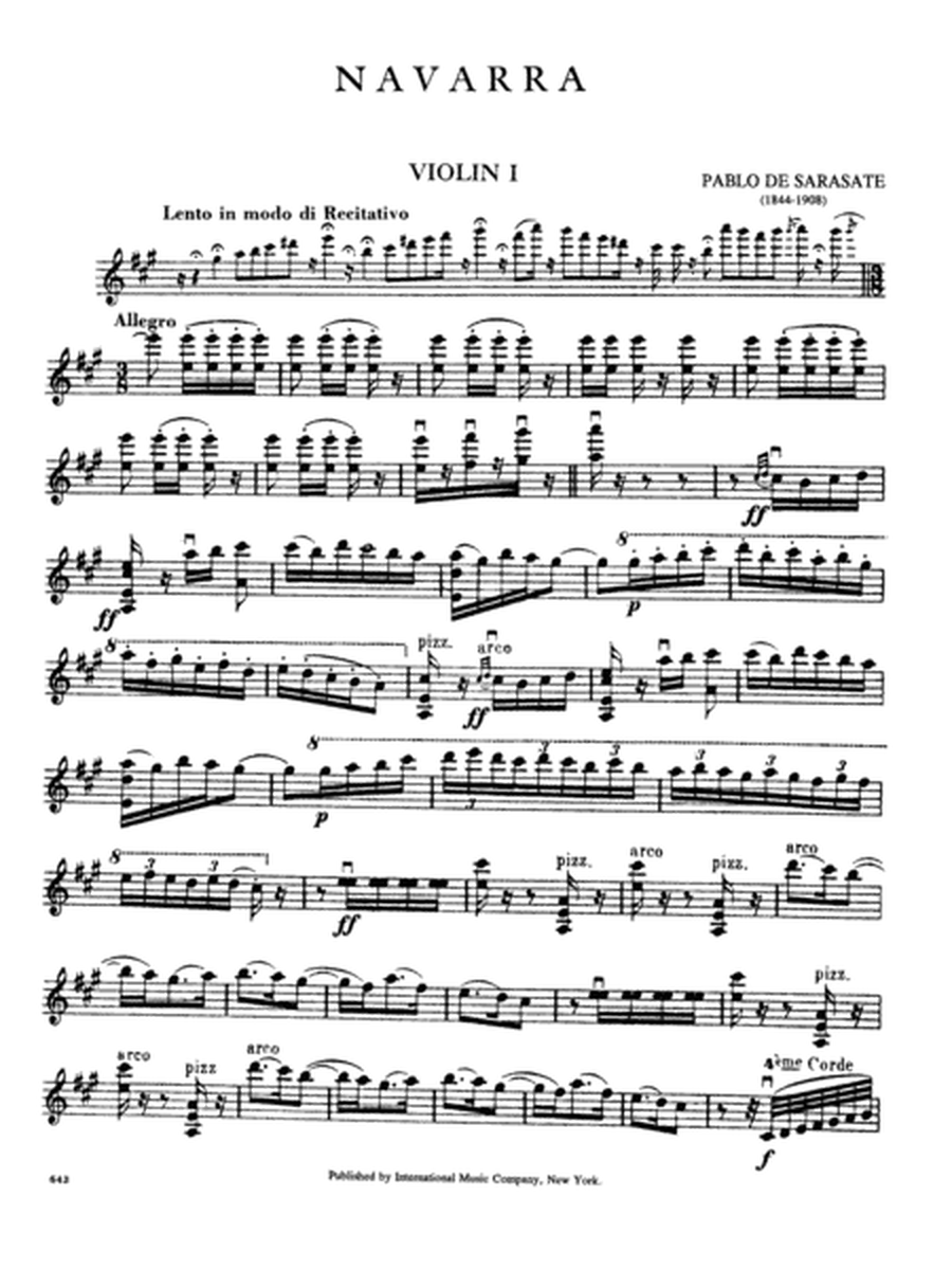 Navarra - Danza Espagnole, Op. 33