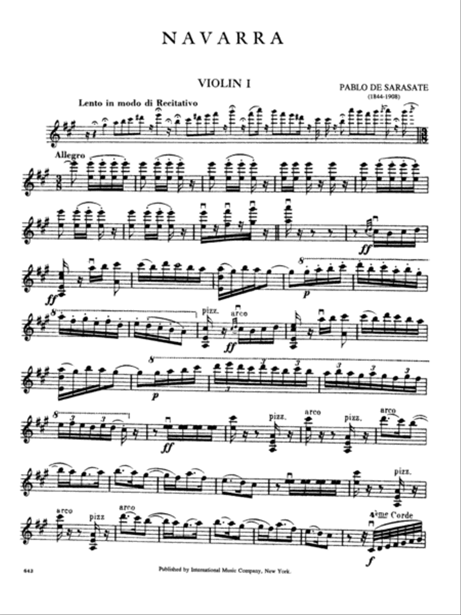 Navarra - Danza Espagnole, Op. 33 Violin scores gallery preview page 2