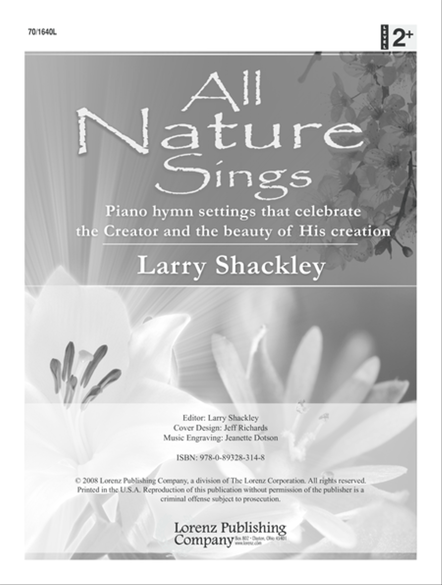 All Nature Sings Piano Solo scores gallery preview page 1