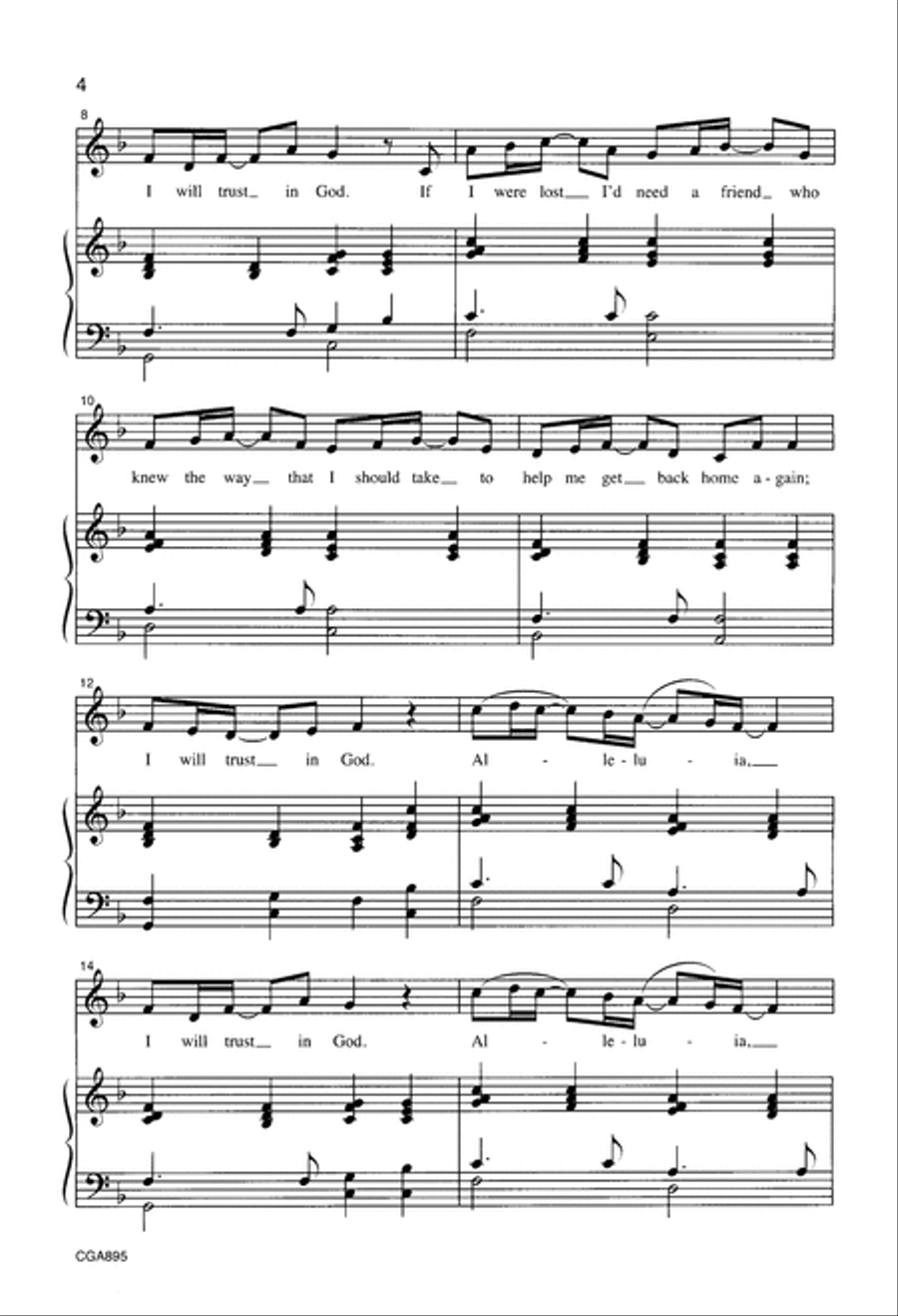 I Will Trust in God I Will Trust in God Choir scores gallery preview page 4