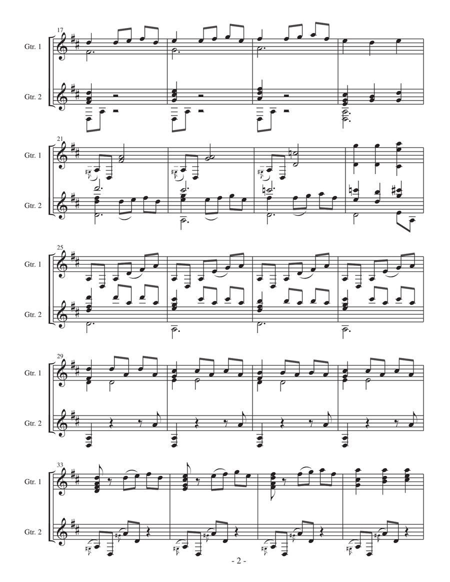 Rondalla Aragonesa (Spanish Dance No. 6) Enrique Granados arr. for two classical guitars Acoustic Guitar scores gallery preview page 3