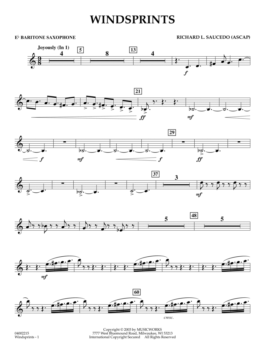 Windsprints - Eb Baritone Saxophone