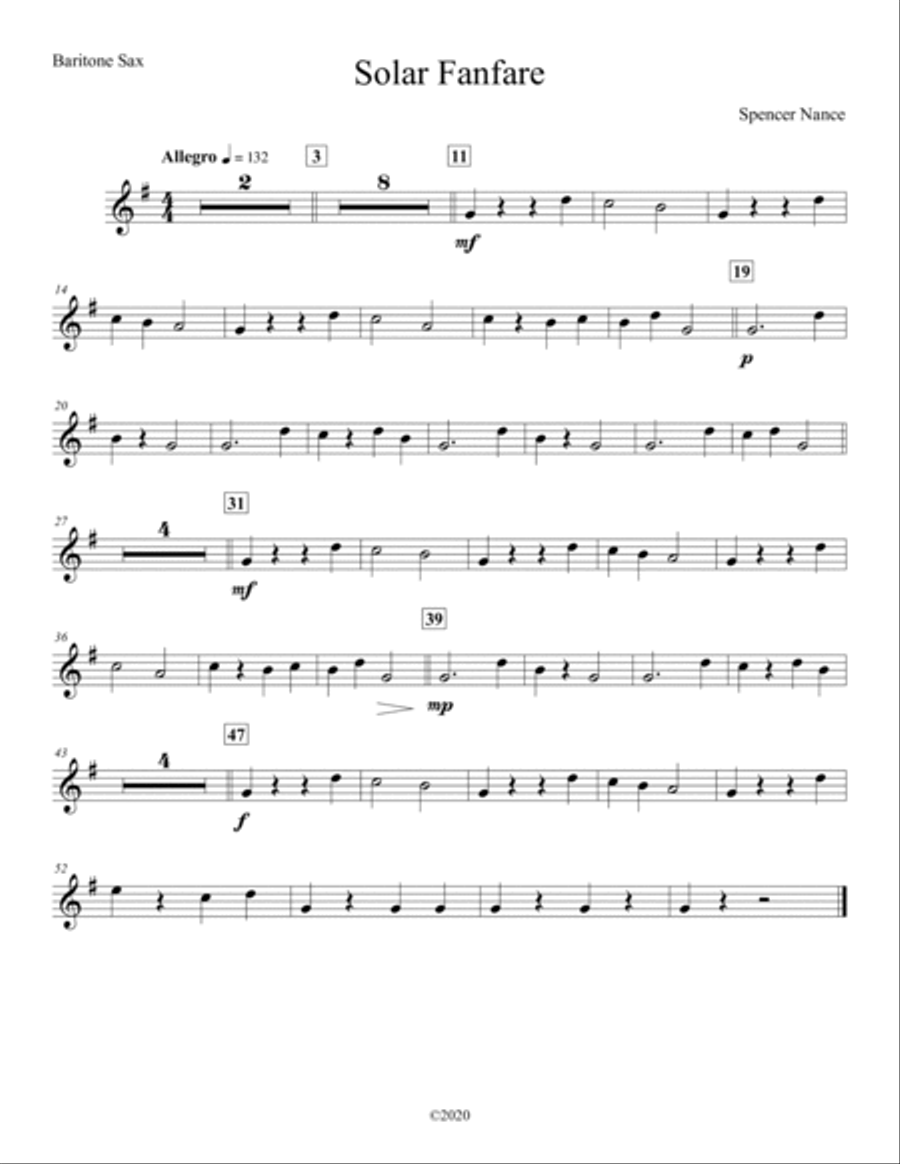 Solar Fanfare Solar Fanfare Concert Band scores gallery preview page 2