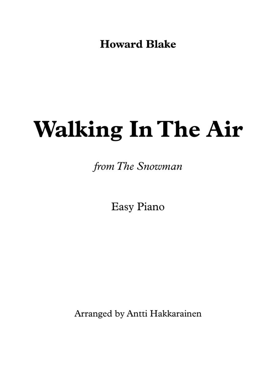Walking In The Air Walking In The Air Easy Piano scores gallery preview page 1