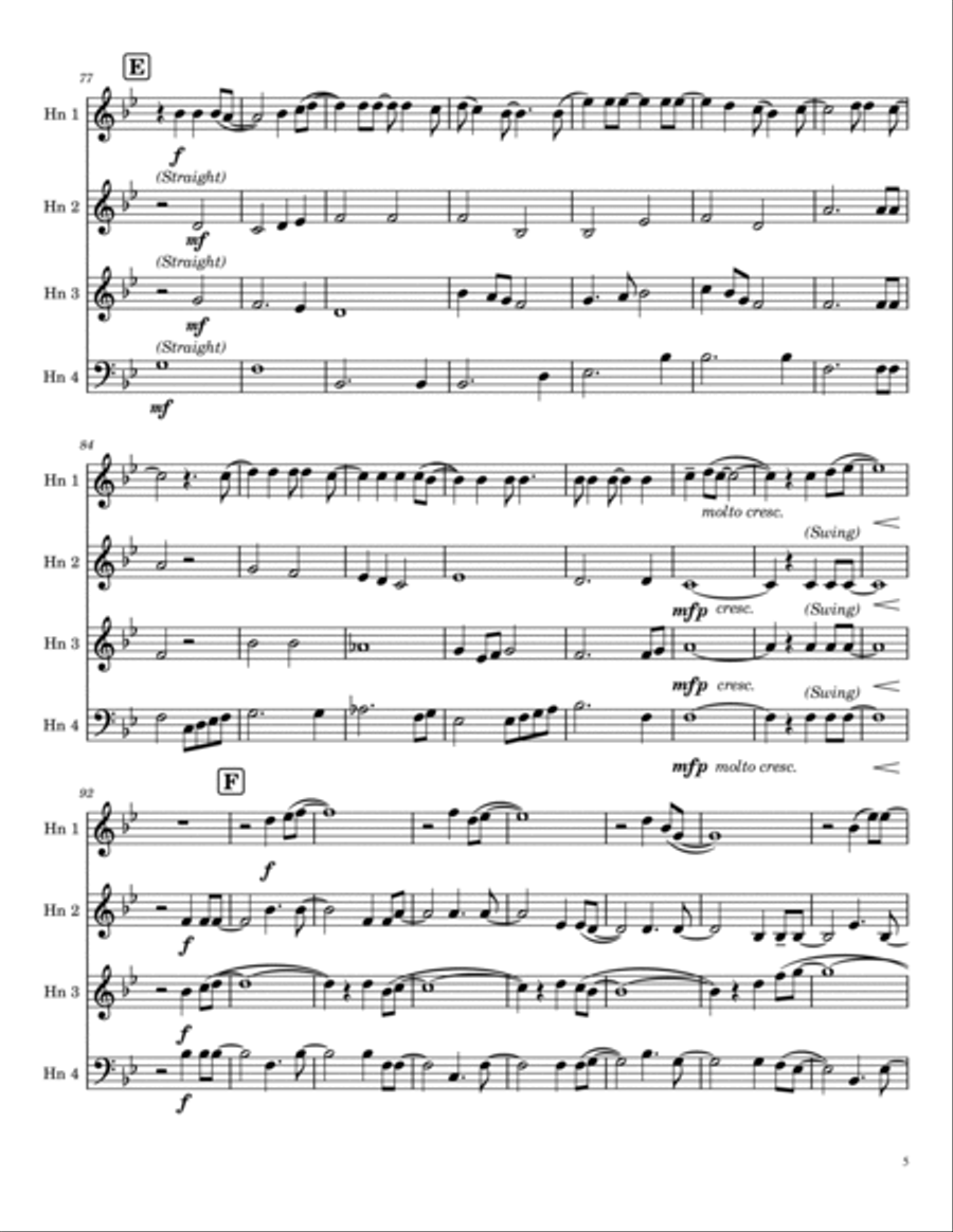 Take Me Home, Country Roads Brass Ensemble scores gallery preview page 6