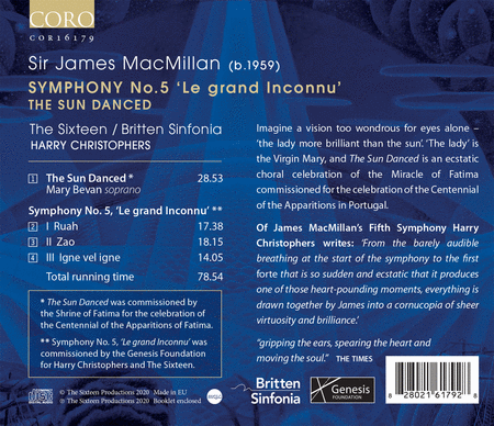 MacMillan: Symphony No. 5, 'Le grand Inconnu'; The Sun Danced