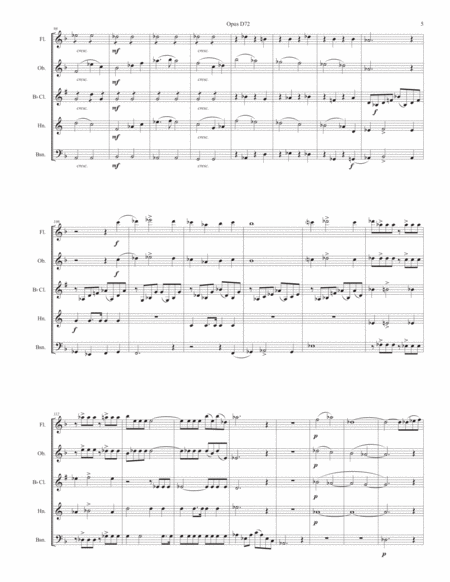 Schubert Opus 72 1st movement for wind quintet image number null