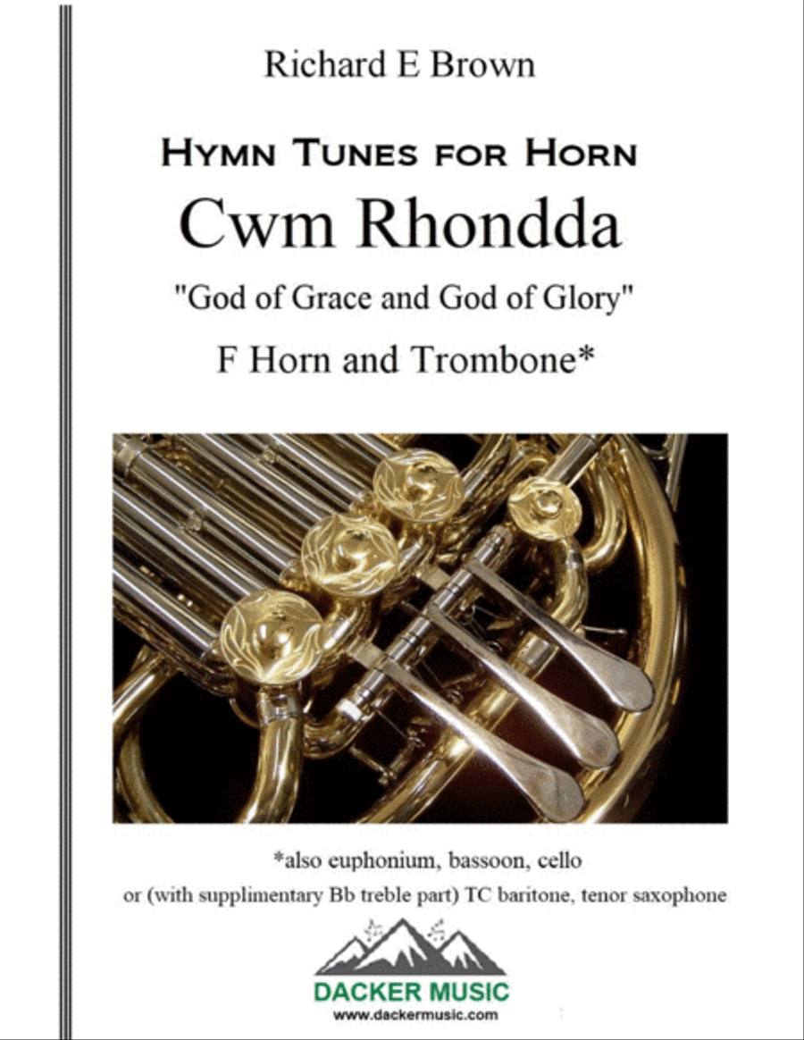Cwm Rhondda - God of Grace and God of Glory Brass Duet scores gallery preview page 1