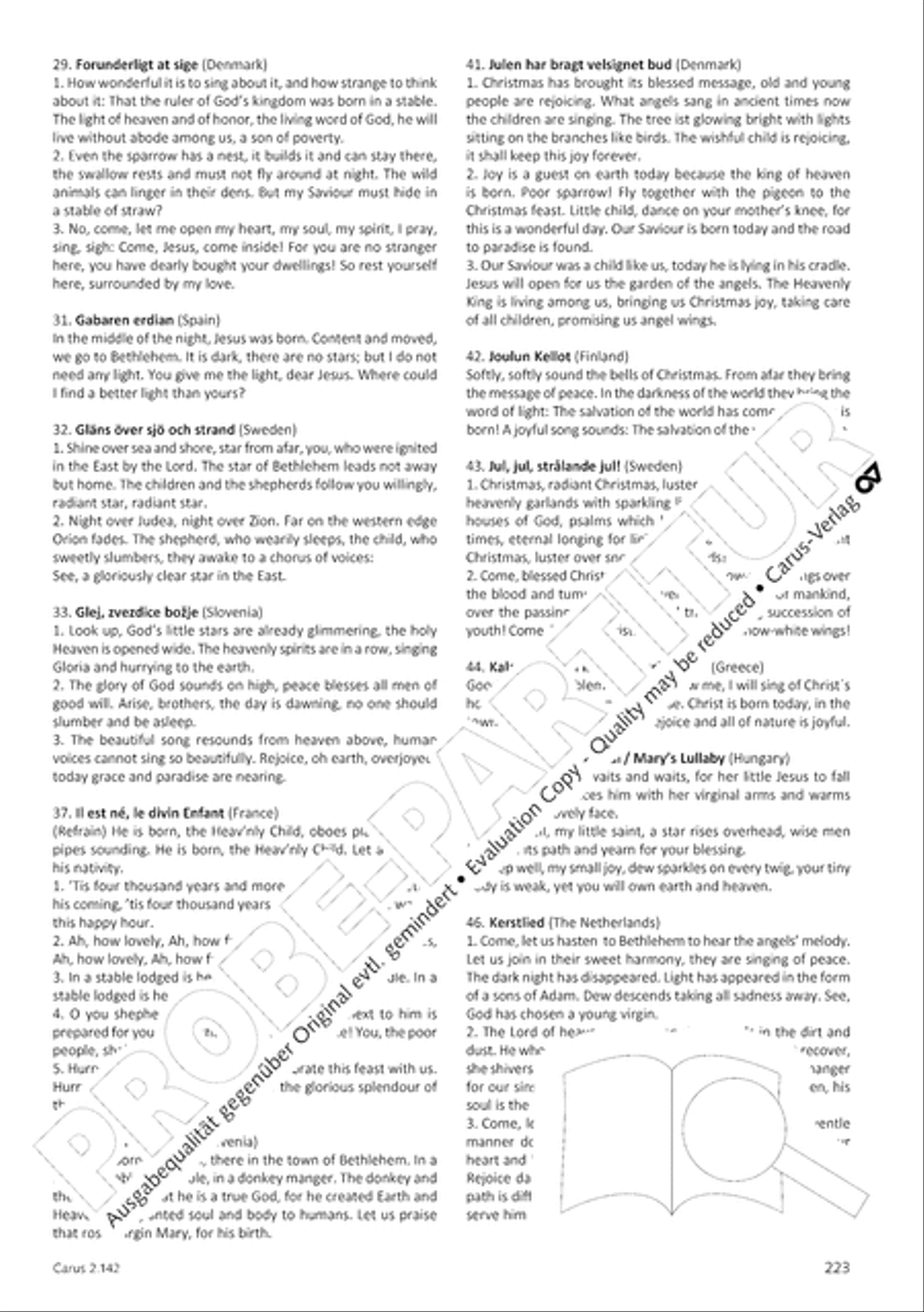Christmas Carols of the World. Choral collection 4-Part scores gallery preview page 183