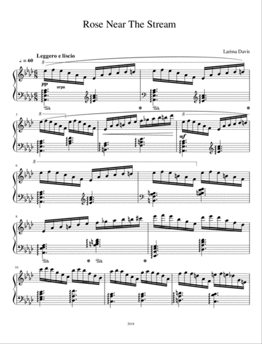 Rose Near The Stream Rose Near The Stream Piano Solo scores gallery preview page 1