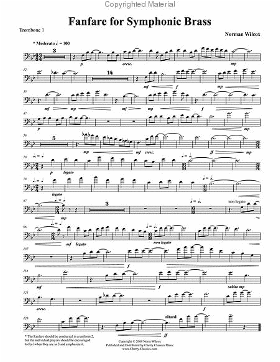 Fanfare for Symphonic Brass Score scores gallery preview page 7