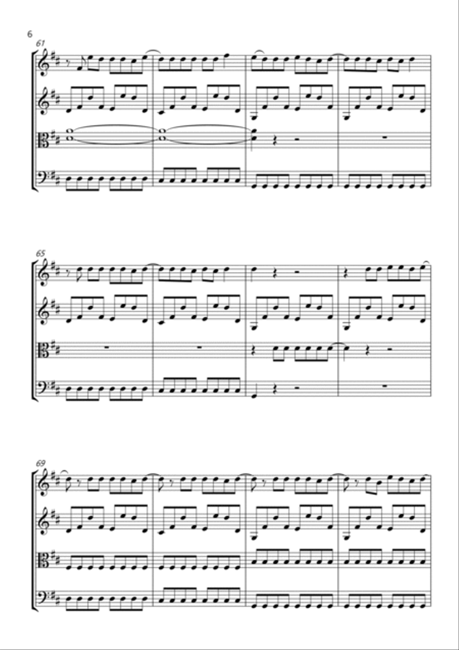 Mr. Brightside String Quartet scores gallery preview page 6