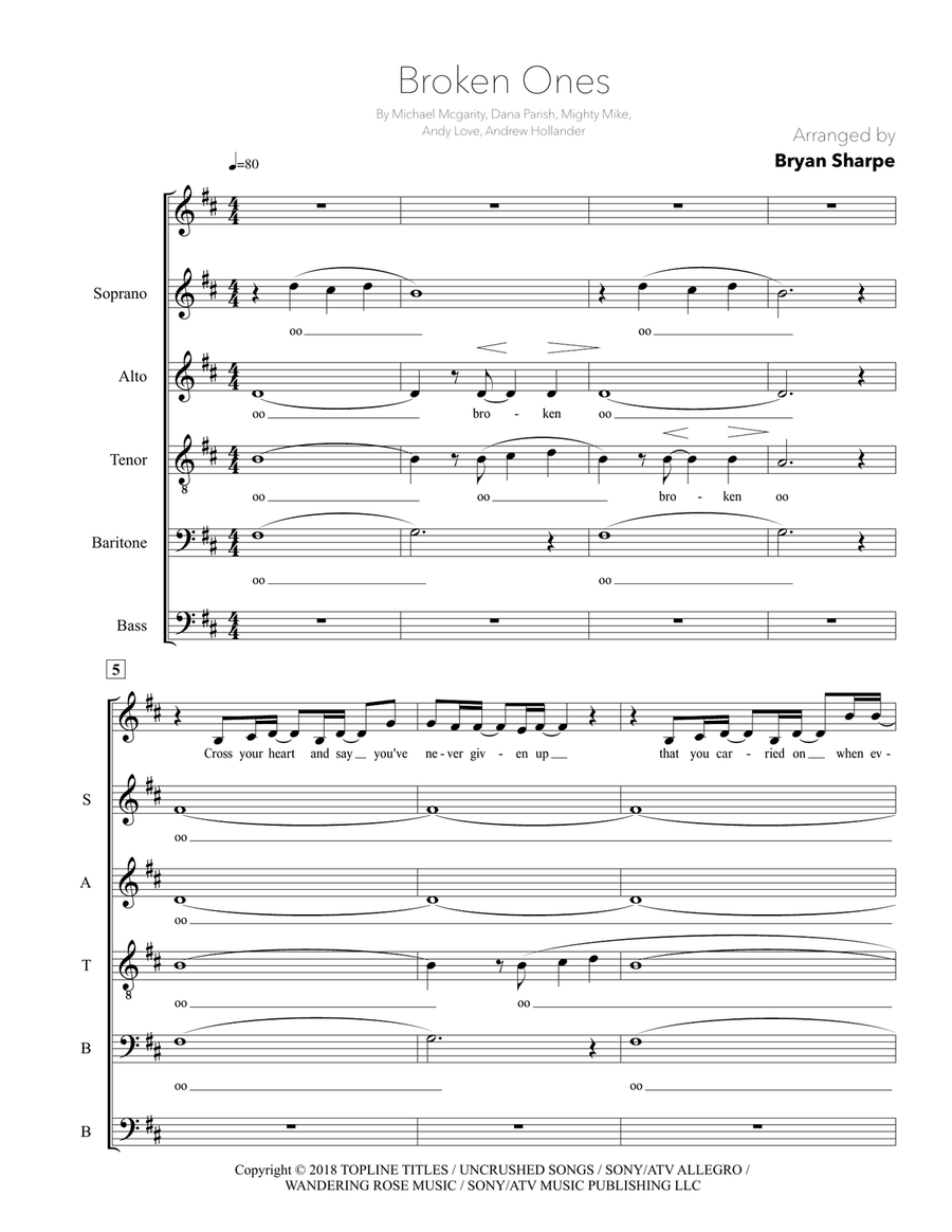 Broken Ones Broken Ones A Cappella scores gallery preview page 1