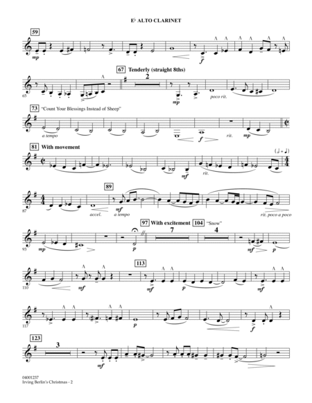 Irving Berlin's Christmas (Medley) - Eb Alto Clarinet