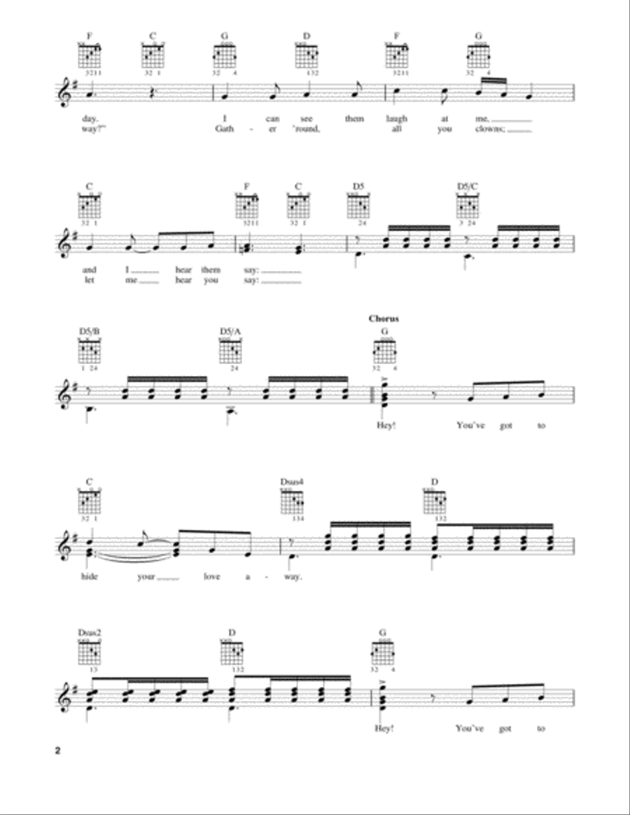 You've Got To Hide Your Love Away Acoustic Guitar scores gallery preview page 2
