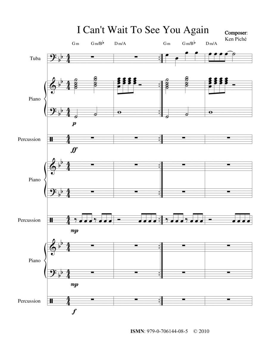 I Can't Wait To See You Again School and Community scores gallery preview page 1