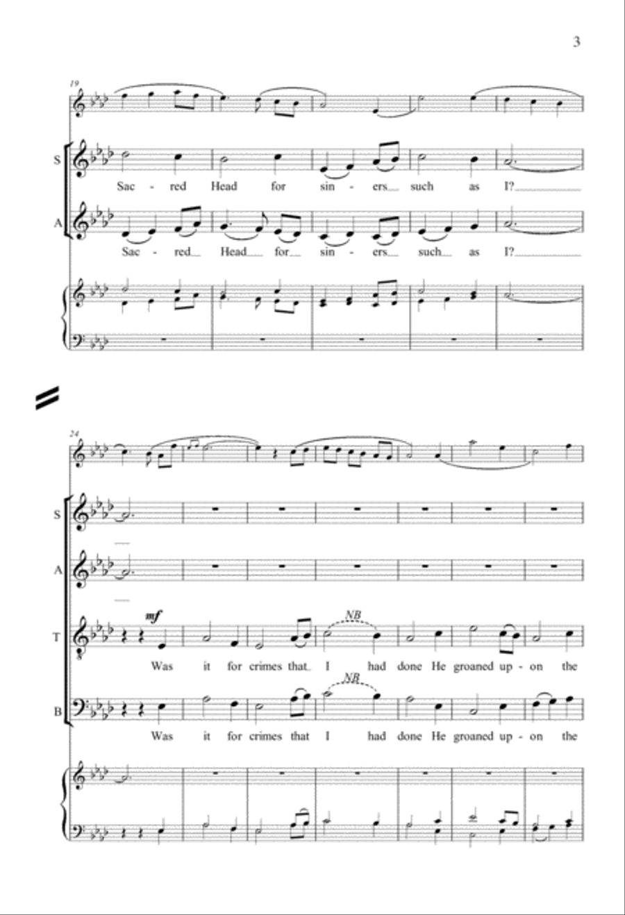 Avon: Alas Did My Savior Bleed 4-Part scores gallery preview page 2
