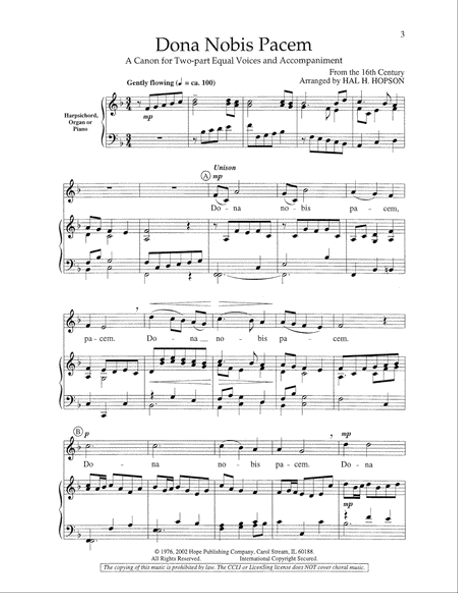 Dona Nobis Pacem Choir scores gallery preview page 3