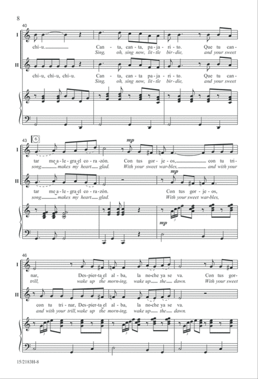 Chíu, Chíu, Chíu 2-Part scores gallery preview page 8