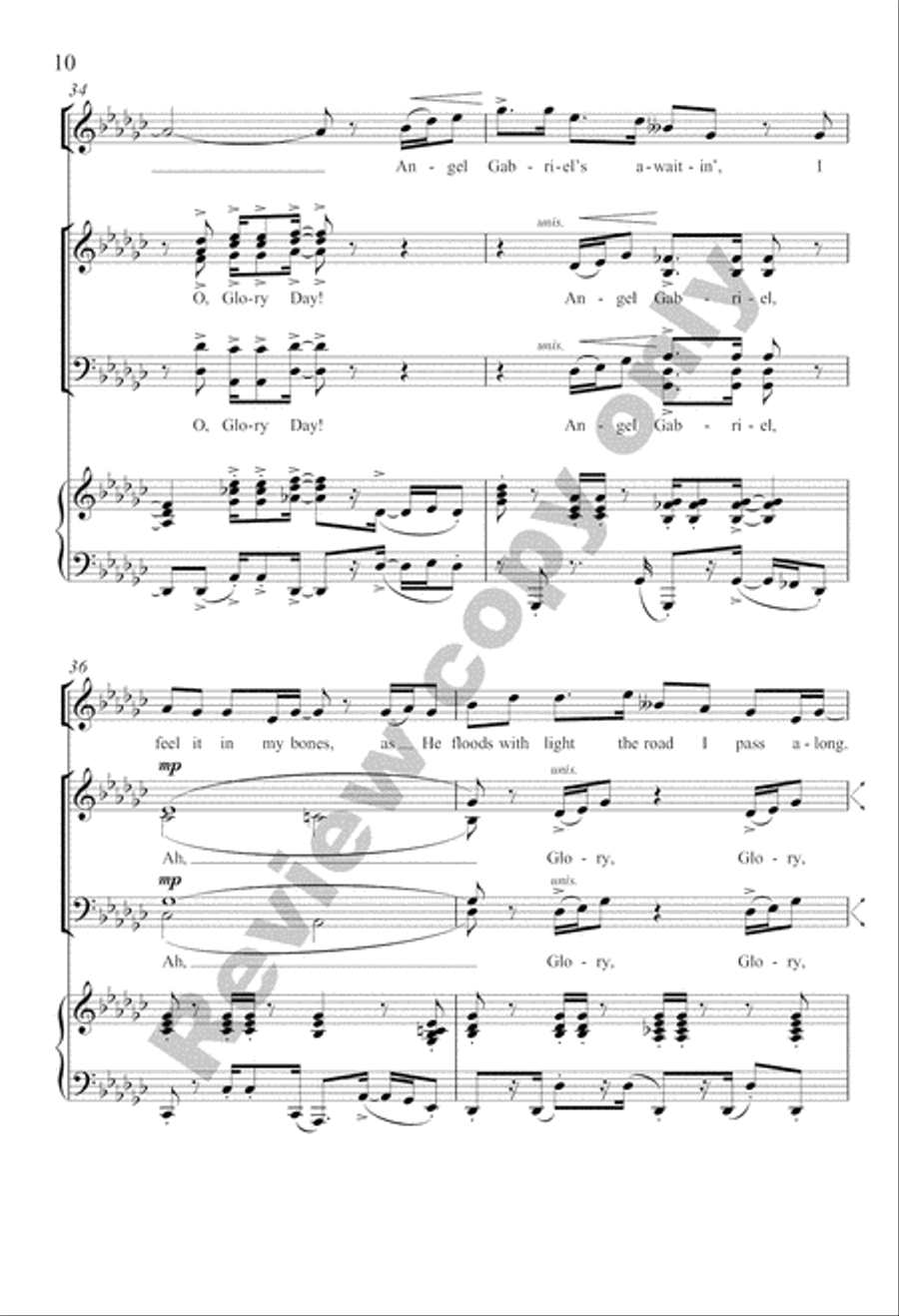 Three Gospel Choruses Divisi scores gallery preview page 29