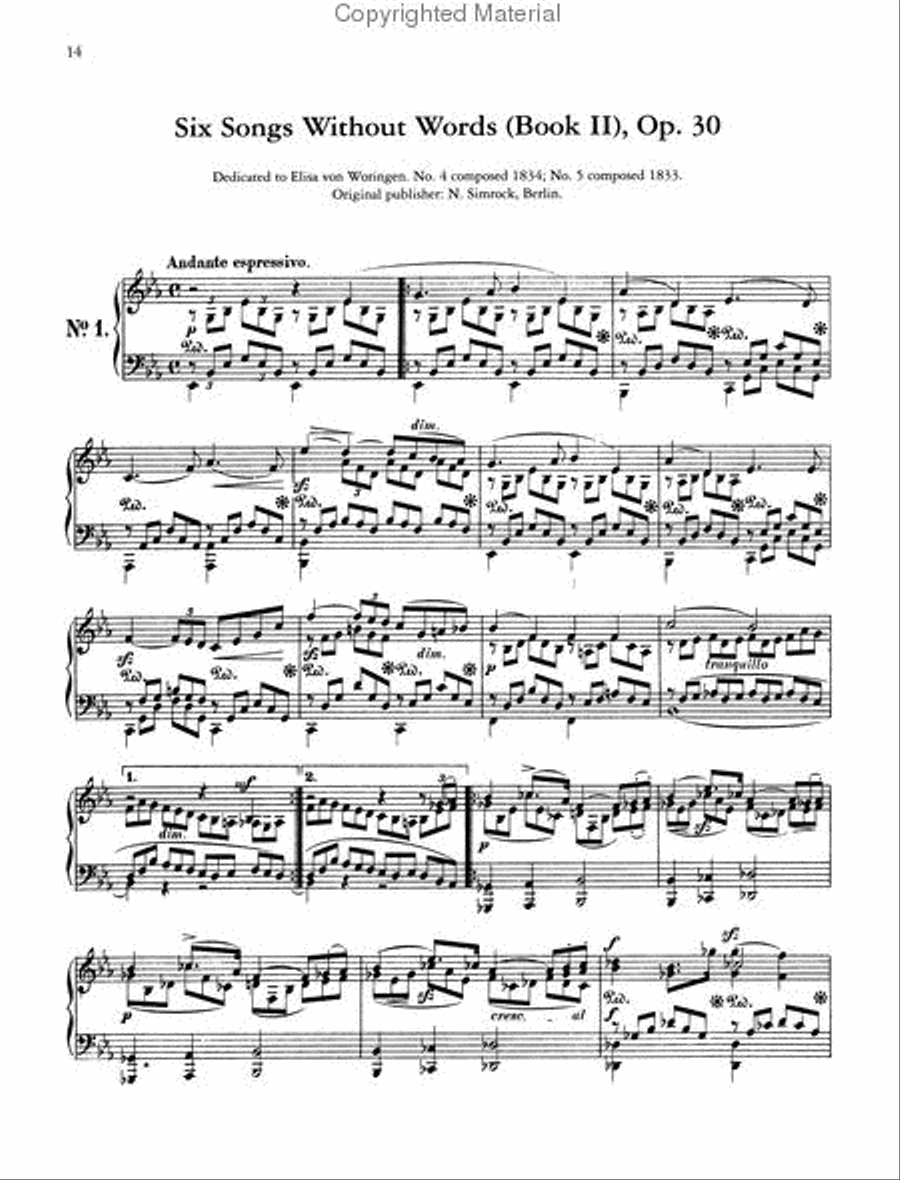 Complete Songs Without Words for Piano Piano Solo scores gallery preview page 3