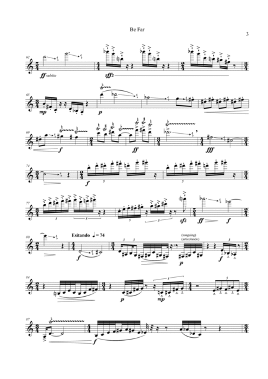 Umberto Bombardelli: BE FAR (ES-22-015) B-Flat Clarinet scores gallery preview page 5