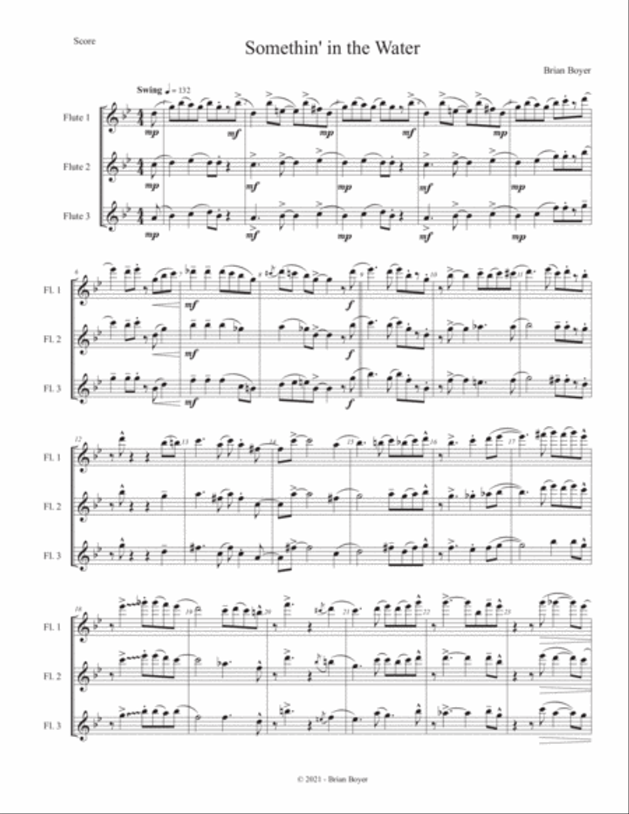 There's Somethin' in the Water Large Ensemble scores gallery preview page 5