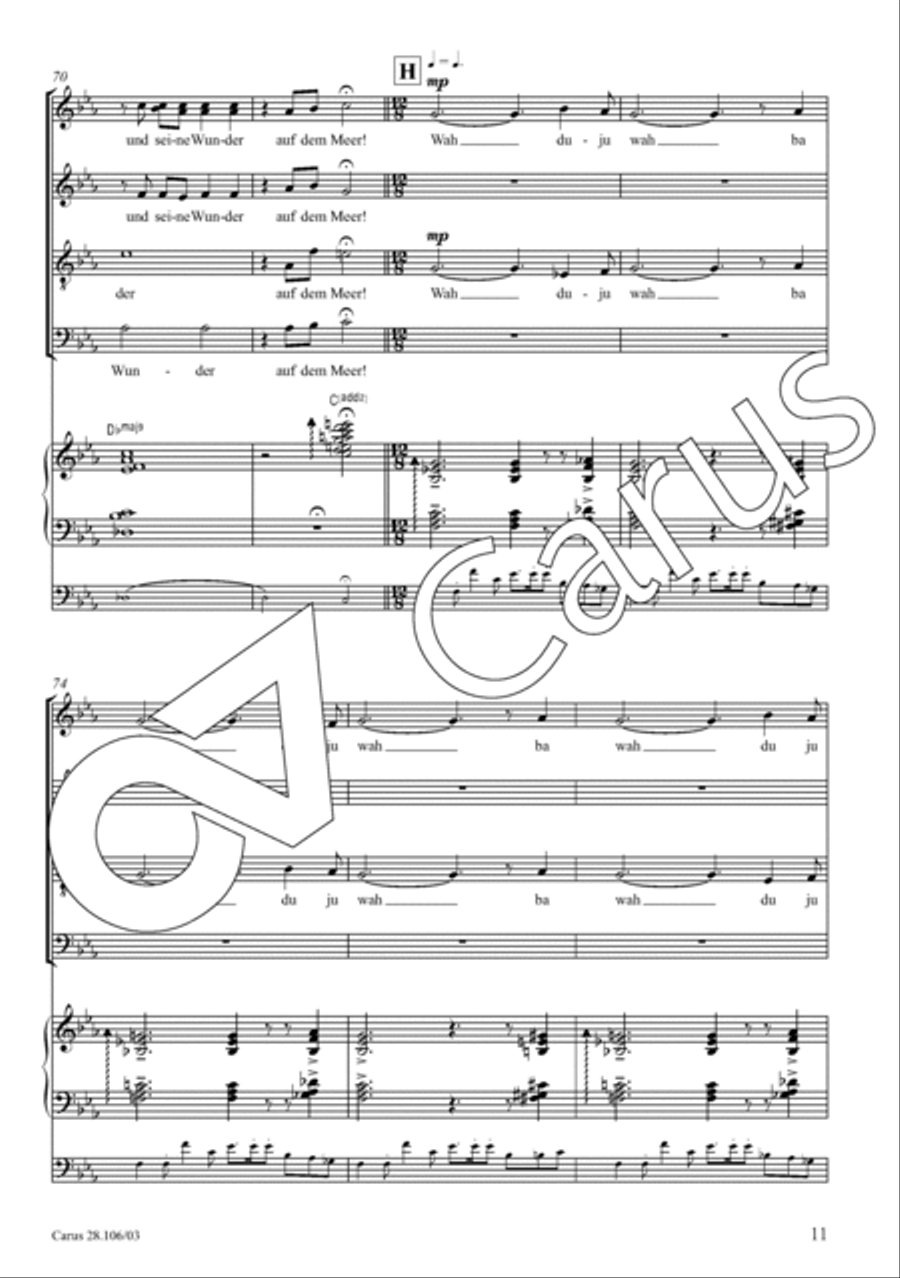 Die mit Schiffen auf dem Meer (Psalm 107) 4-Part scores gallery preview page 12