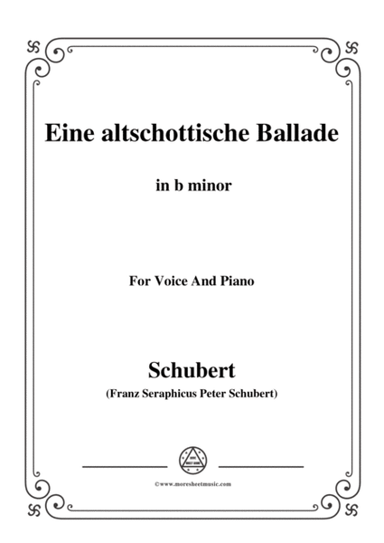 Schubert-Eine altschottische Ballade,in b minor,Op.165,No.5,for Voice and Piano image number null