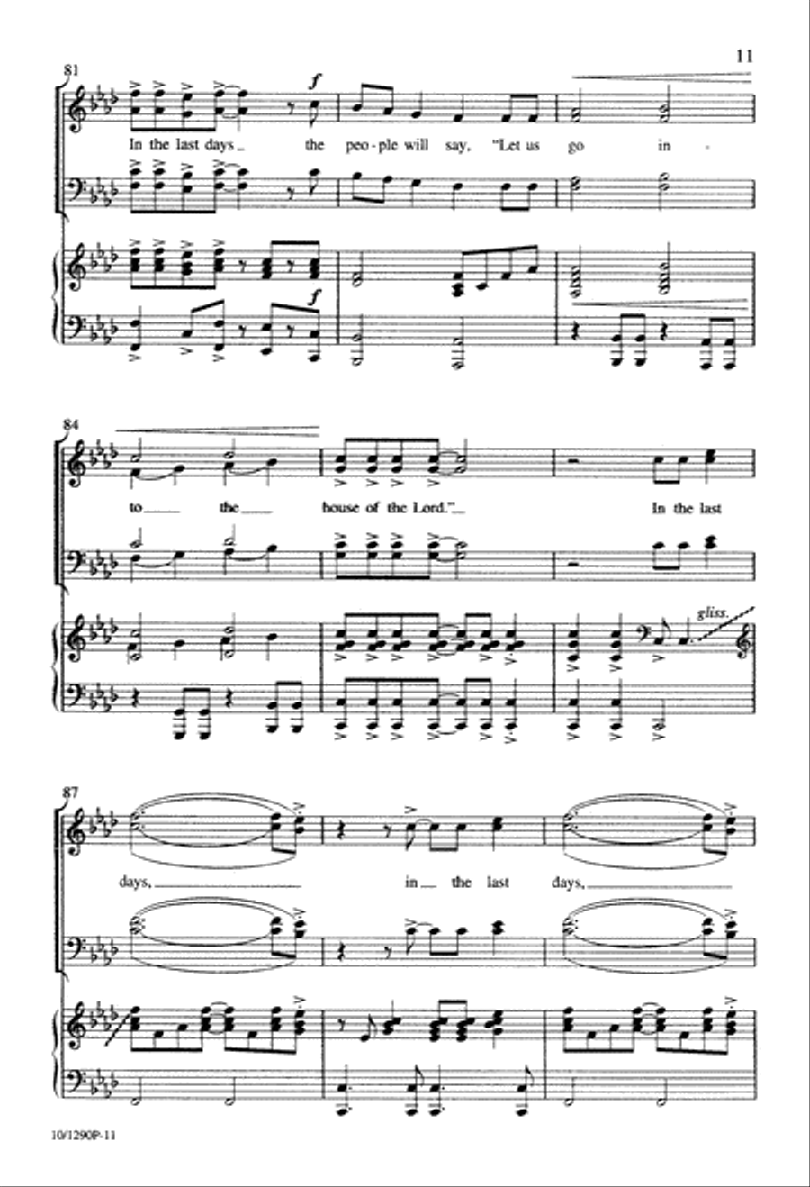 In the Last Days 4-Part scores gallery preview page 11
