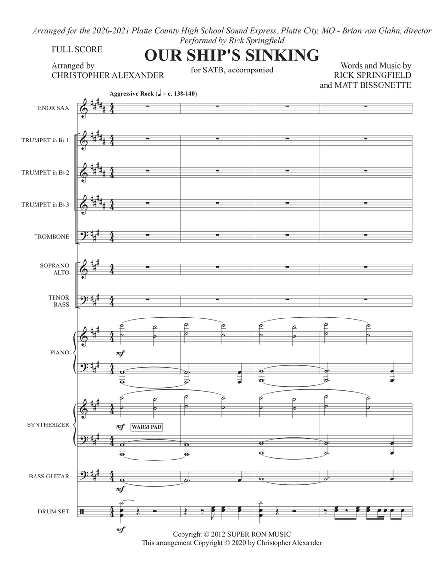 Our Ship S Sinking Large Ensemble scores gallery preview page 4