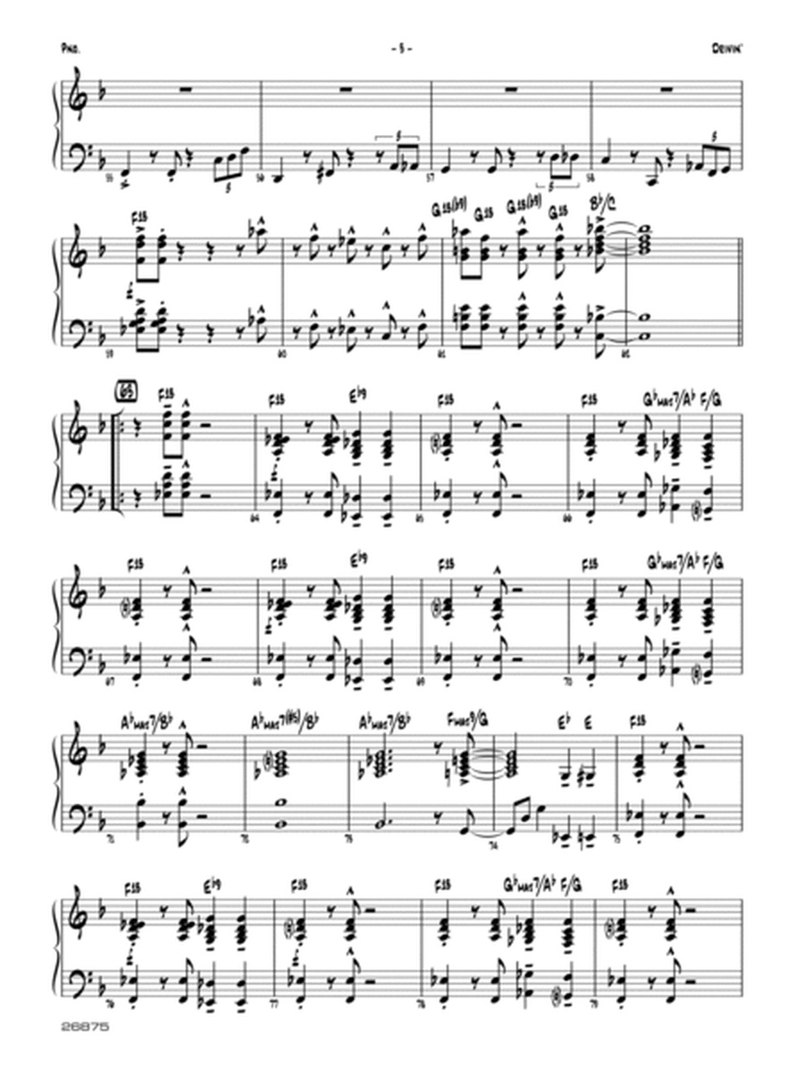 Drivin': Piano Accompaniment