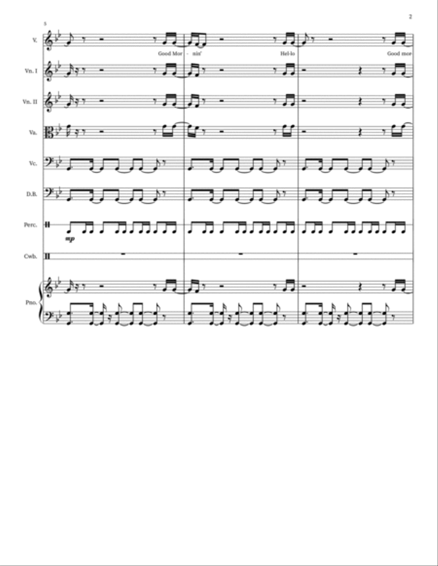 Hello Good Morning Large Ensemble scores gallery preview page 2