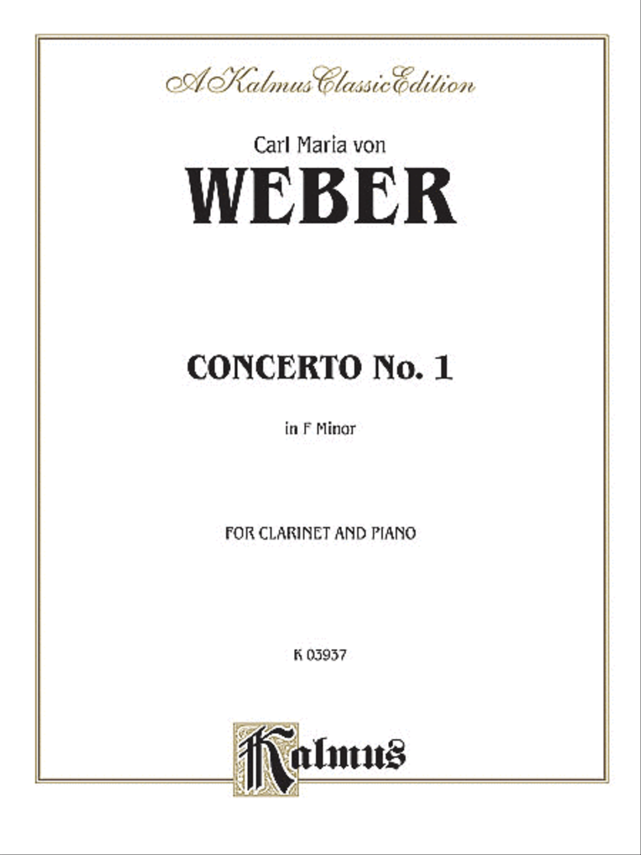 Clarinet Concerto No. 1 in F Minor, Op. 73 (Orch.)