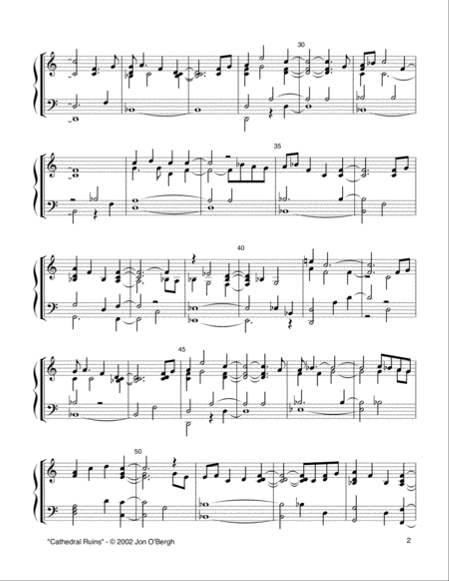 Cathedral Ruins Cathedral Ruins Easy Piano scores gallery preview page 3